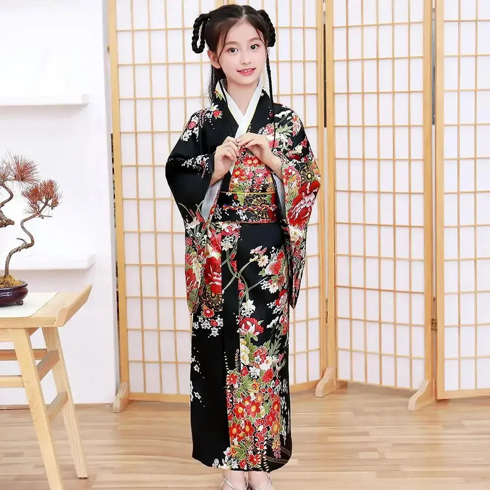 Girls’ Japanese Yukata Kimono