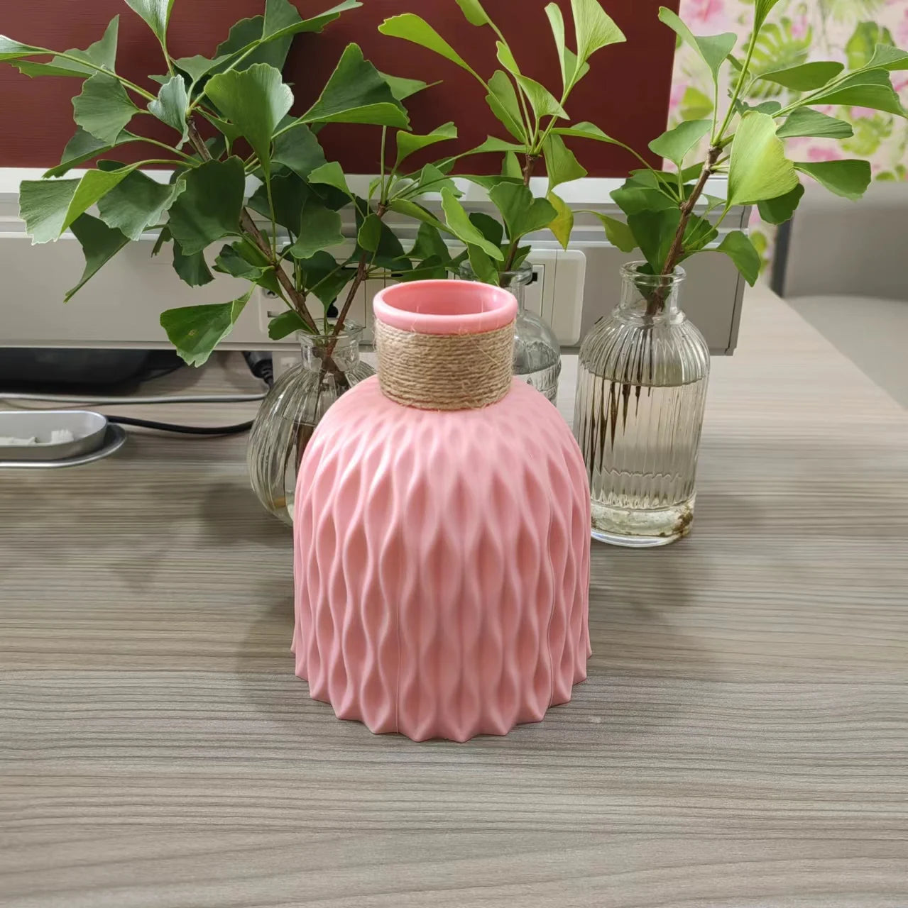 Vase décoratif de table en plastique 1/2, vase moderne de célébrité Internet, décoration de salle à manger et de salon, non hydroponique