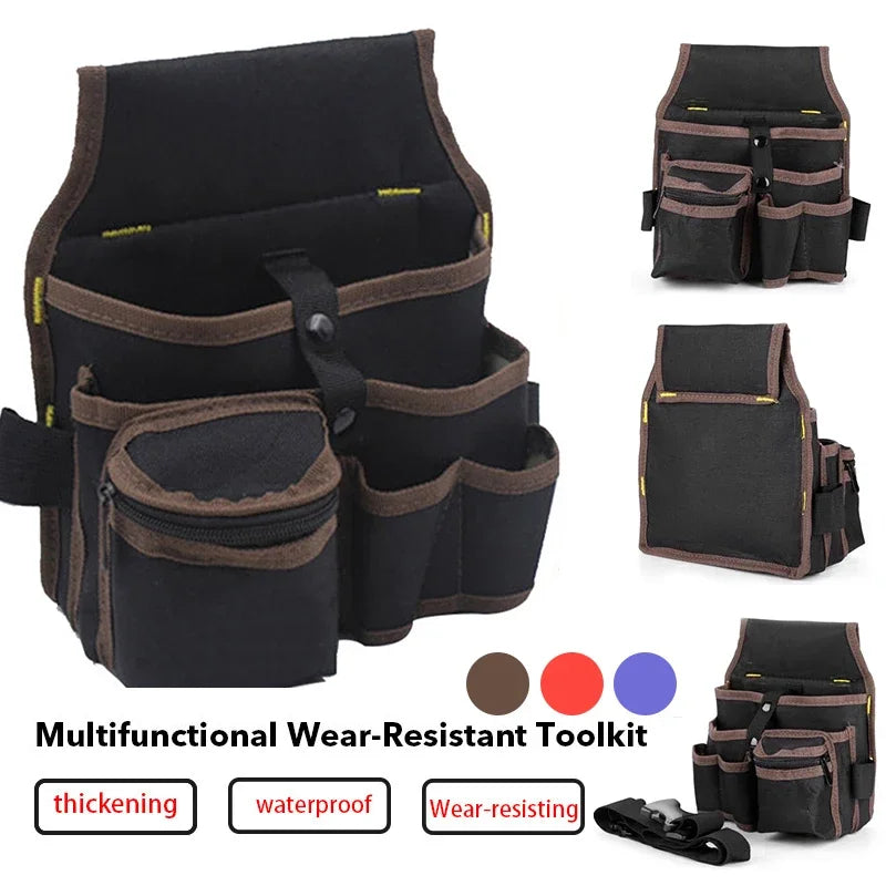 Bolso de almacenamiento de herramientas multifuncional, bolsa de cintura para electricista, kit de herramientas, taladro, bolsa de cintura, llave inglesa, destornillador, bolsas organizadoras de herramientas de ferretería