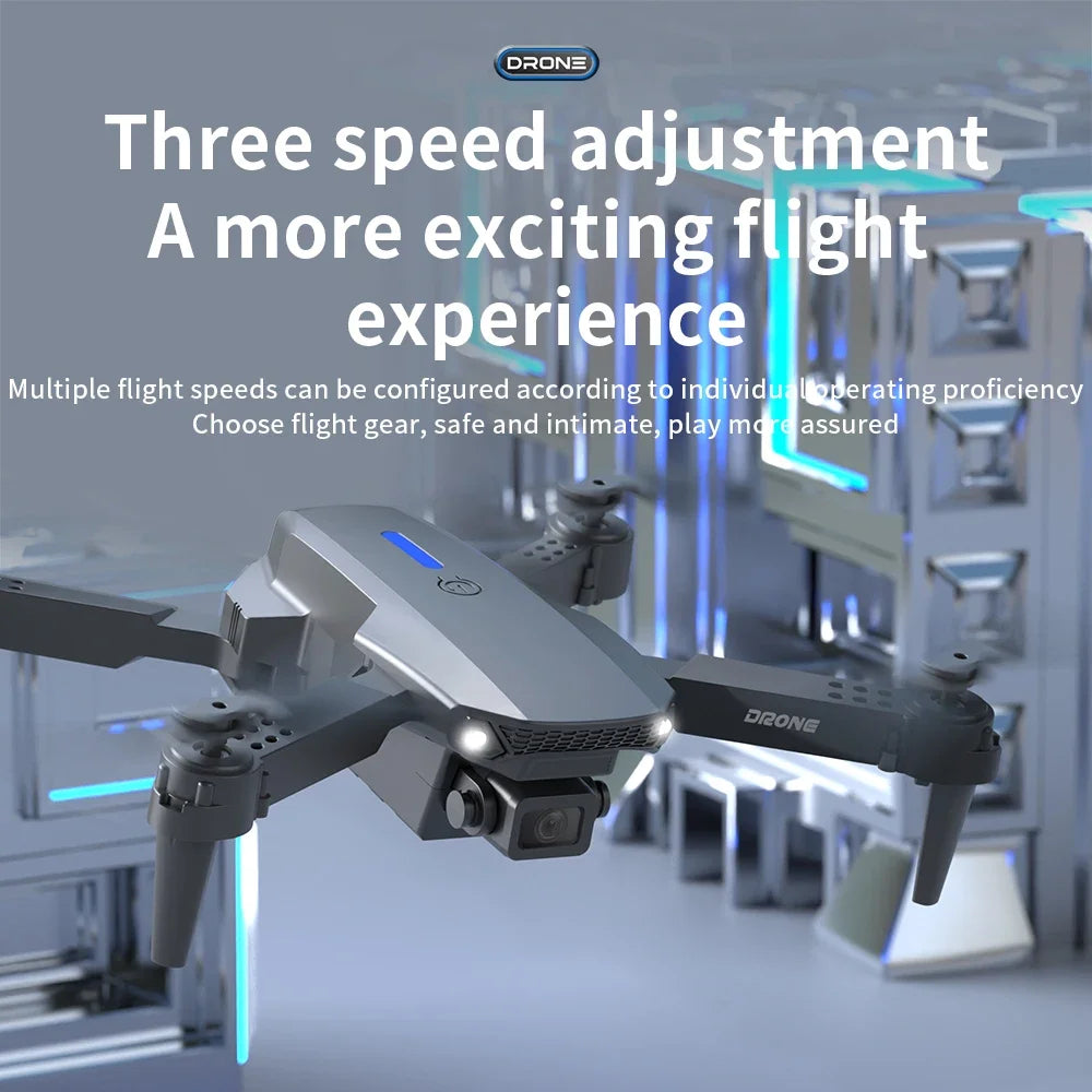 E88 HD 4K RC Drone with Wide Angle Camera Foldable Helicopter Quadcopter Aircraft for Kids Professional Gift Toy by KBDFA