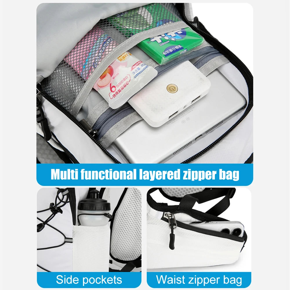 Mochila de Senderismo Ligera para Hombre y Mujer, Mochila de Viaje para Acampar al Aire Libre con Sistema de Hidratación, Equipo para Ciclismo y Correr