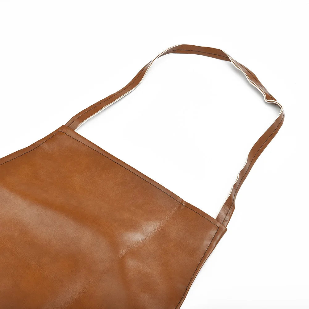 97 × 65 CM Delantal de soldadura de cuero, equipos de poliuretano, ropa de protección de aislamiento térmico para soldador, delantales de protección para soldadura