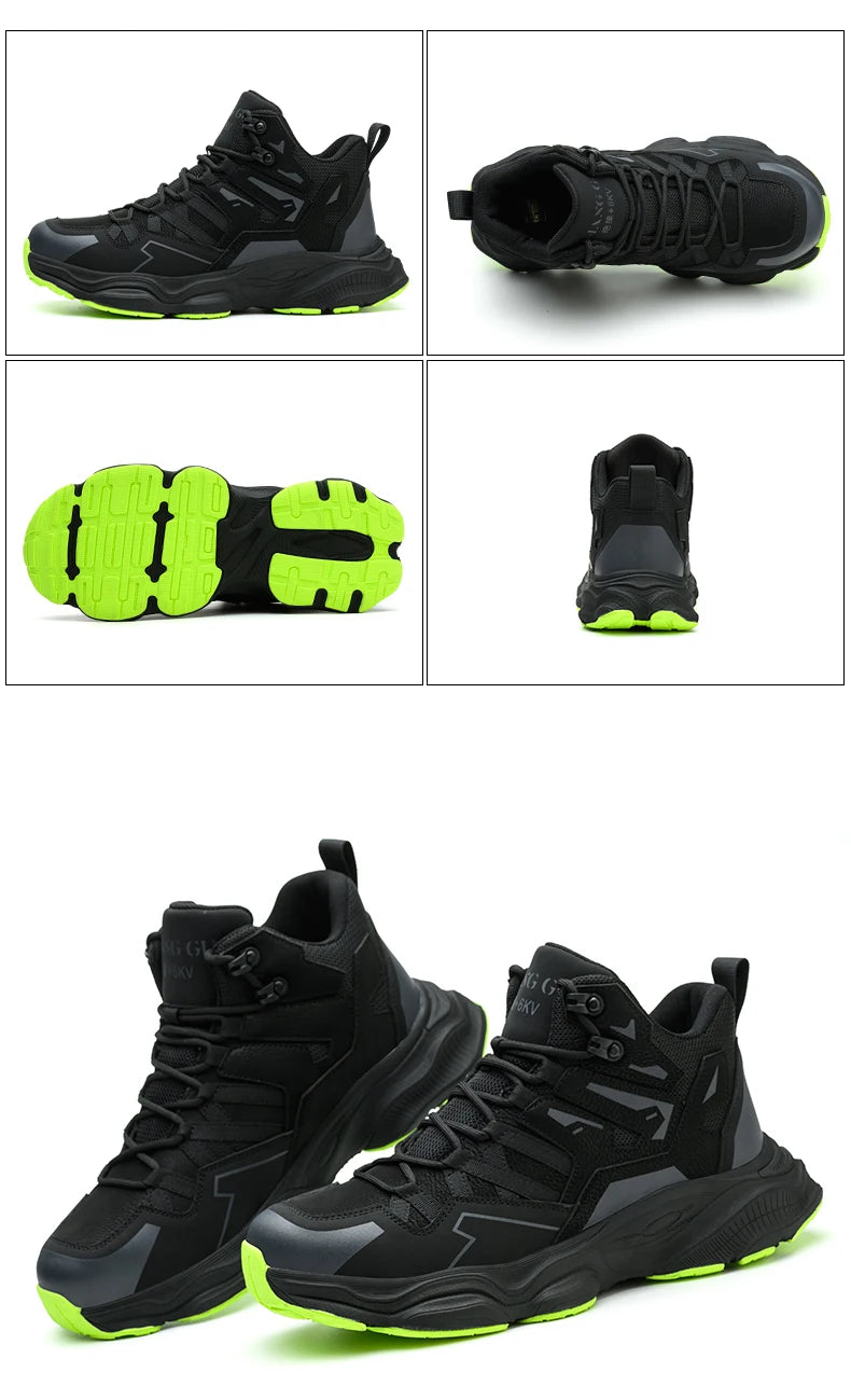 Work Safety Shoes For Men Breathable Indestructible Boots Non-slip Industrial Construction Shoes Male Footwear Protective Boots
