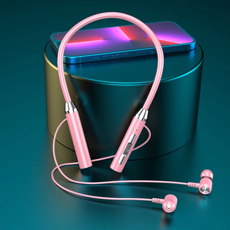 Auriculares Bluetooth Inalámbricos Magnéticos HIFI Deportivos de Diadema Colgante TWS Auriculares Inalámbricos Bluetooth con Micrófono