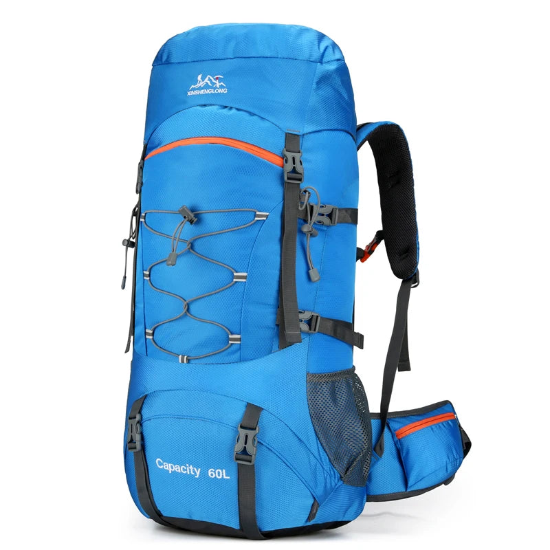 Mochila de senderismo, bolsa de camping, montañismo con funda impermeable para lluvia, mochila de día para hombres y mujeres, mochila de viaje al aire libre, pesca