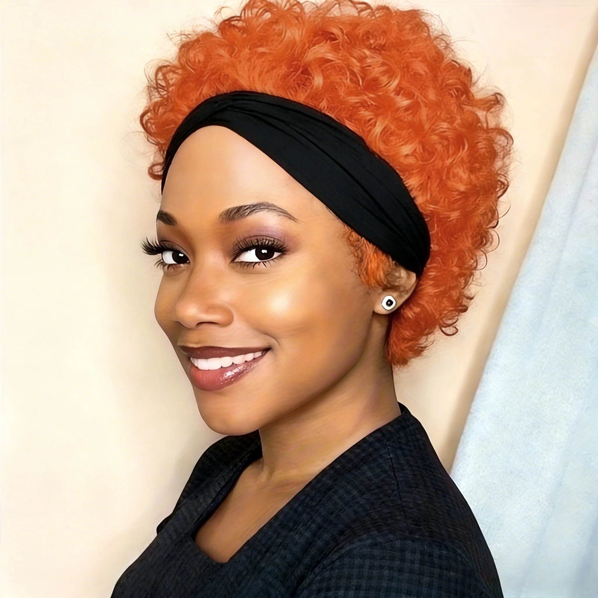 Afro Curly Headband Wig
