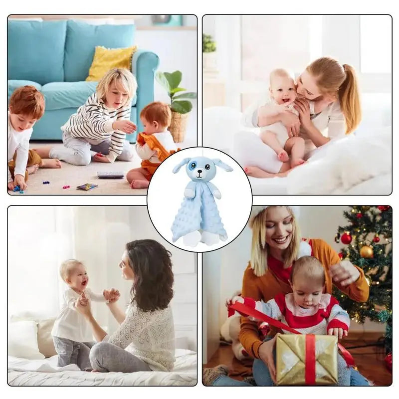 Manta de seguridad de peluche para niña, manta de peluche suave para niños, juguete de peluche unisex para niños y niñas
