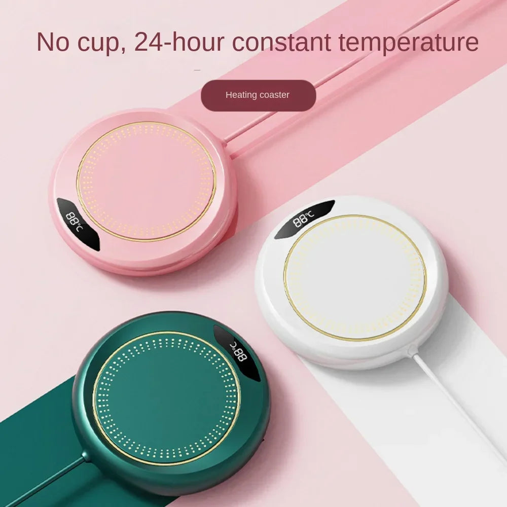 Calentador de Tazas Calentador Eléctrico de Tazas USB para Café Leche Té Almohadilla Calefactora de Agua Posavasos Termostáticos Calentador de Tazas para Hogar Oficina
