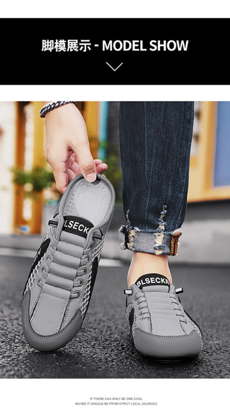 Mocasines sin cordones de malla para hombre – Ligeros, suaves y perfectos para el día a día