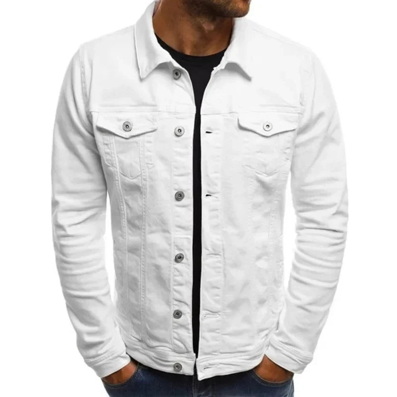 Chaquetas vaqueras de hip-hop para hombre, ropa de calle informal, de algodón, clásicas, ajustadas, abrigo vaquero para hombre, ropa de marca, chaqueta vaquera, ropa para hombre