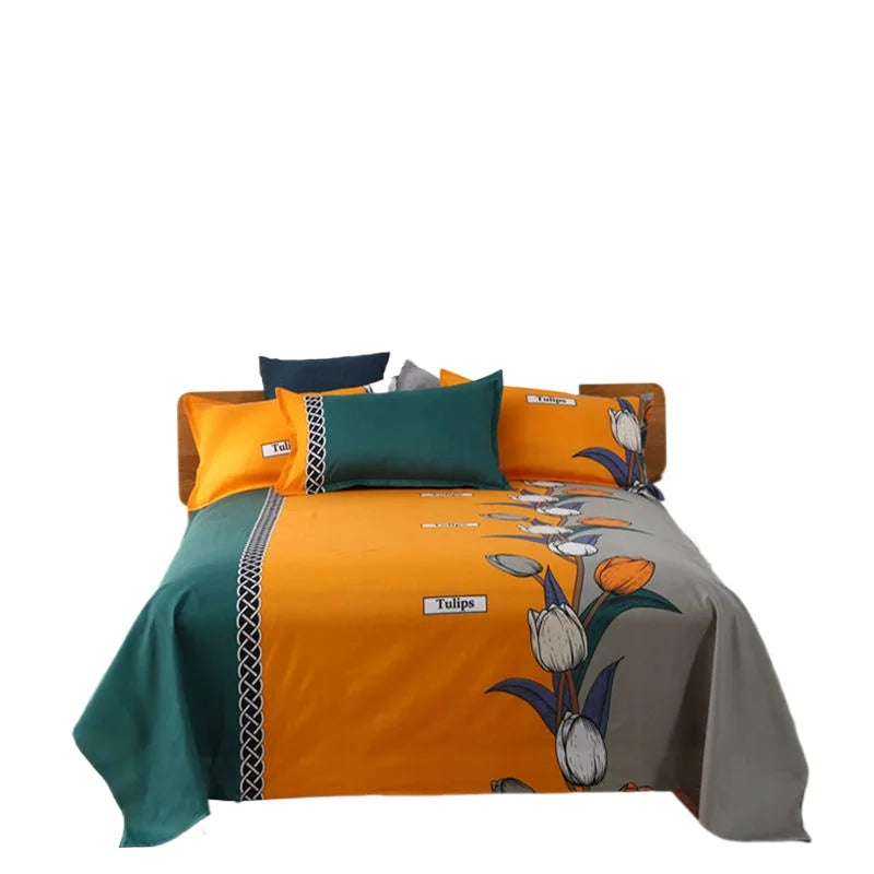 1 stk. sengetøy, hjemmetekstil, moderne, polyester, bomull, flate laken, sengetøy, enkelt, queen size, king size, sengeteppe (uten putetrekk)