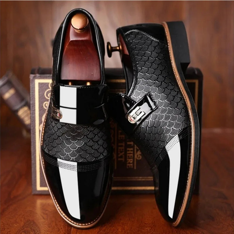 Mocasines Formales Negros Italianos – Elegantes, Estilizados y Perfectos para Bodas o Negocios