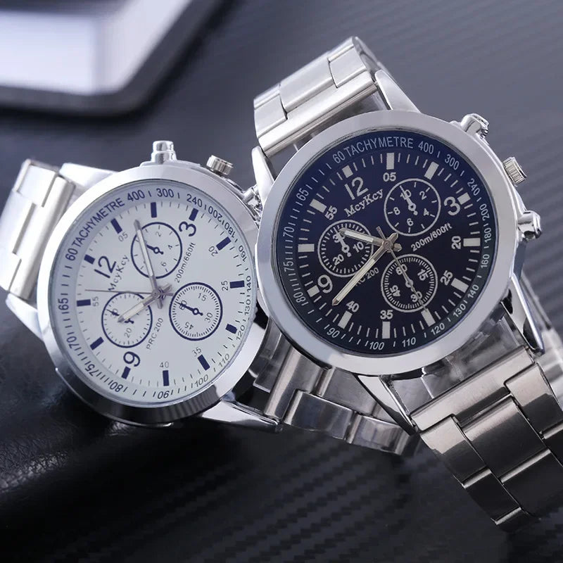 Nuevo reloj de hombre, banda de lujo, reloj redondo, moda, Blu-ray, reloj romano para hombre, relojes para hombre, שעון ספורט, часы мужские наручные