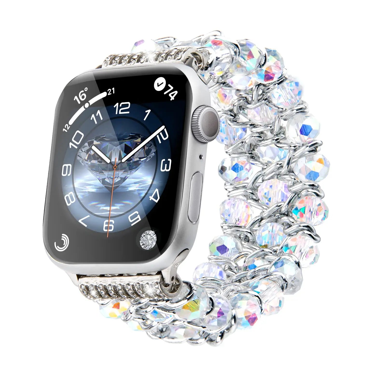 Bracelet Flash Pearl pour Apple Watch Femme 38 mm 40 mm 41 mm 42 mm 44 mm 45 mm 46 mm iWatch Ultra Series SE 10 9 8 7 6 5 4 3 2 1