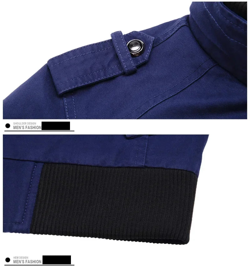 Chaquetas cargo para hombre, nueva moda, chaqueta bomber, ropa masculina, estilo británico sencillo, chaqueta cálida cortavientos y abrigo, chaqueta de béisbol para hombre.