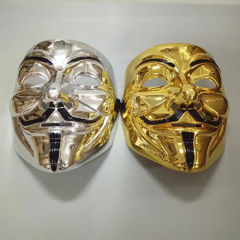 Máscaras de Cosplay de Halloween Máscara de Anónimo de V de Vendetta para Adultos y Niños, Máscara Temática de Película, Regalo de Fiesta, Accesorio de Disfraz de Cosplay