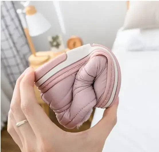 Kids Children Boys Girls Winter Slippers Non-slip Snow Boots Home Indoors Shoes Warm Child Baby Bedroom Shoes Slippers