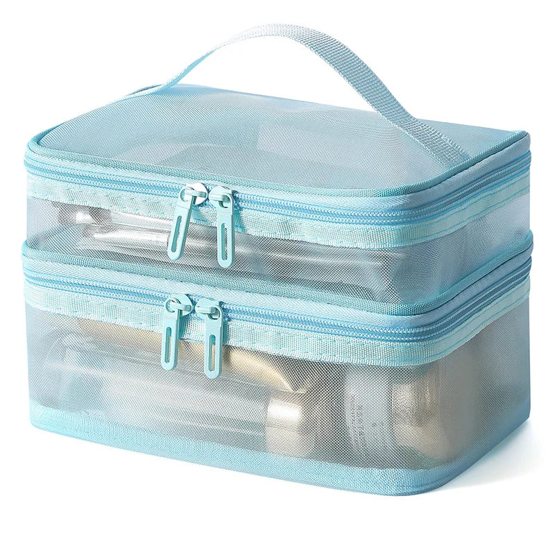 Neceser de viaje de gran capacidad, bolsa de aseo conveniente, bolsa de almacenamiento de viaje al aire libre, estuche de maquillaje impermeable para mujer, nuevo