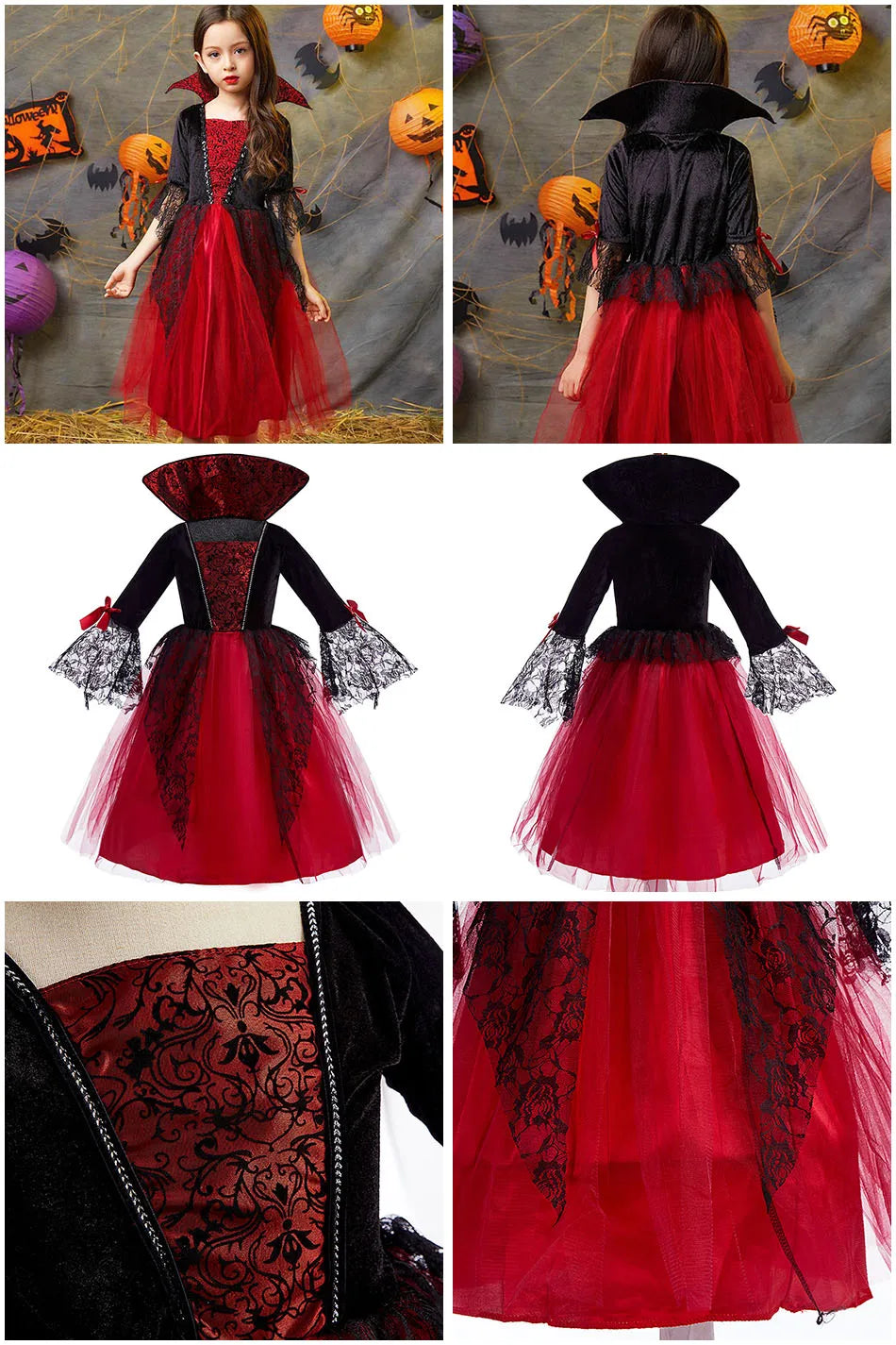 Disfraz de bruja para niños, disfraz de princesa para cumpleaños, ropa elegante para niñas, cosplay de Halloween, vestido elegante, sombrero de vampiro, Navidad, fantasía