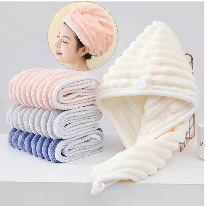 Dry Hair Cap for Women, Thickened and Super Absorbent Headscarf for Wiping Hair, Quick Drying Cap, Dry Hair Towel