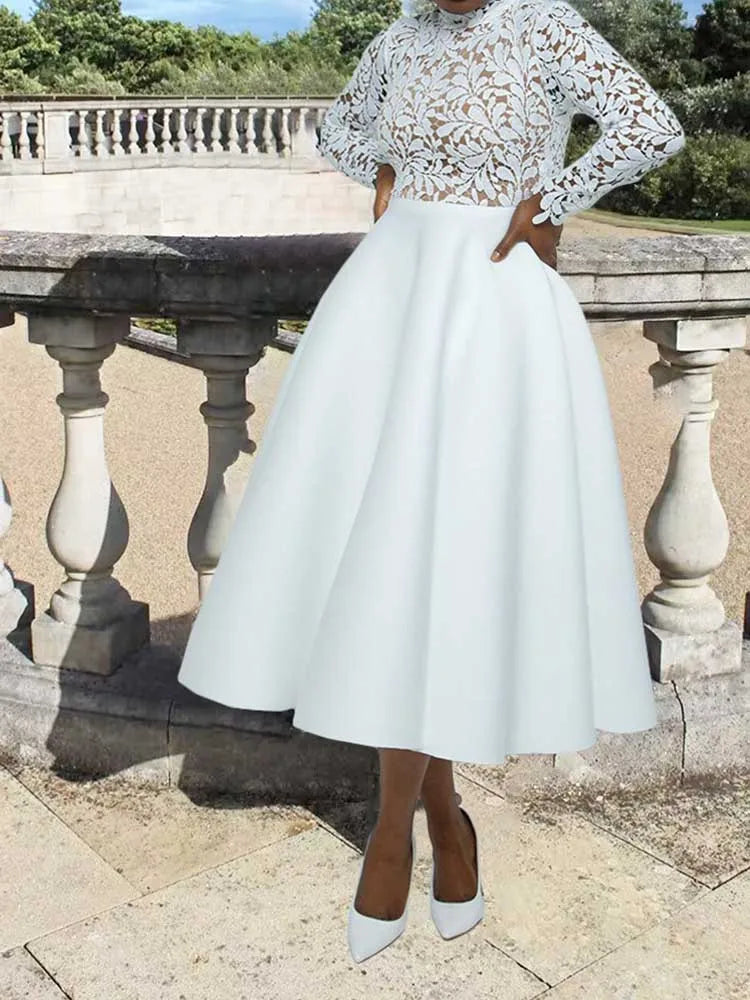 Vestidos elegantes de fiesta para mujer, moda de otoño, encaje, manga larga, vestido transparente, vestido de noche vintage para damas, venta al por mayor, Dropshipping