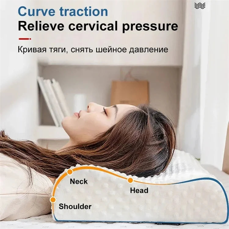 Almohada larga de espuma viscoelástica, almohada protectora cervical de rebote lento, almohada de maternidad con forma para dormir, almohadas ortopédicas