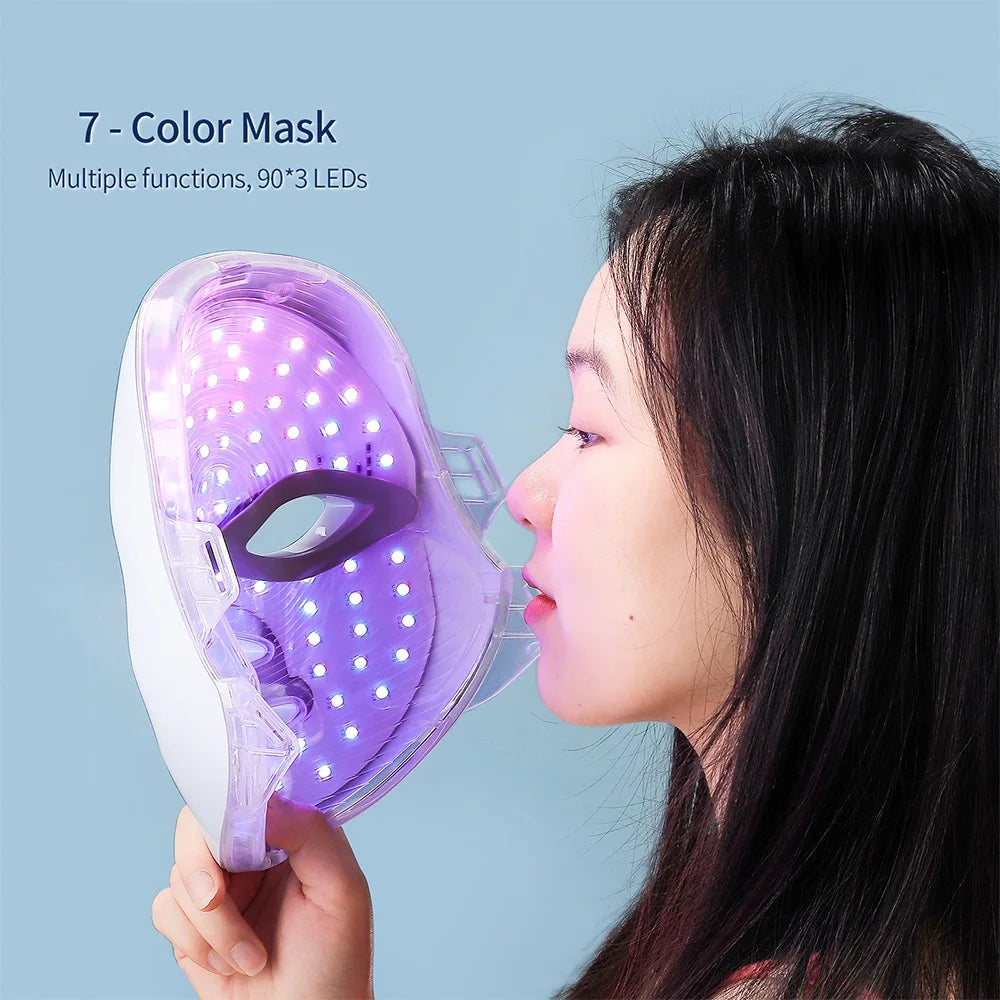 Appareil de beauté pour le visage et le cou à LED