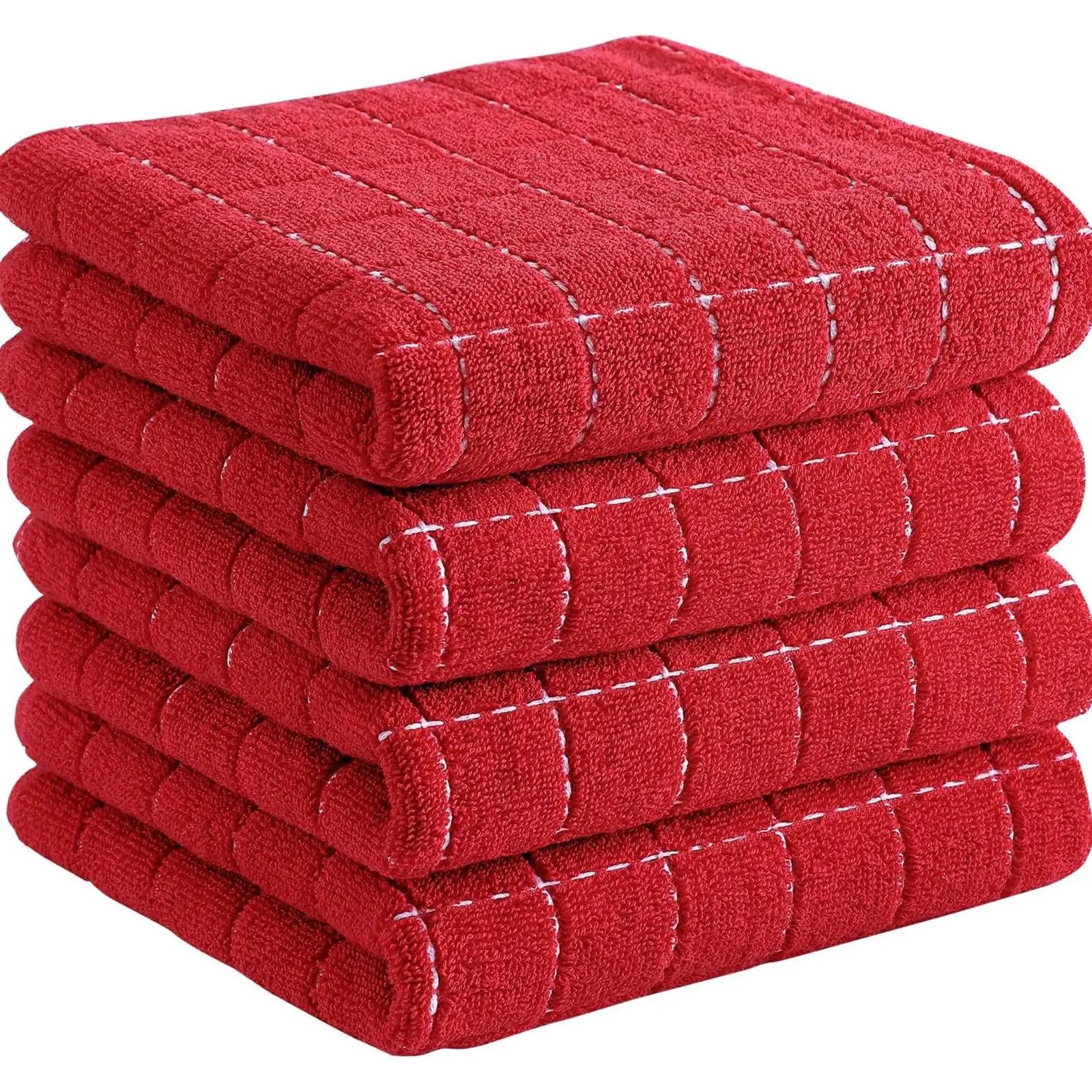 Torchons de cuisine en coton gaufré