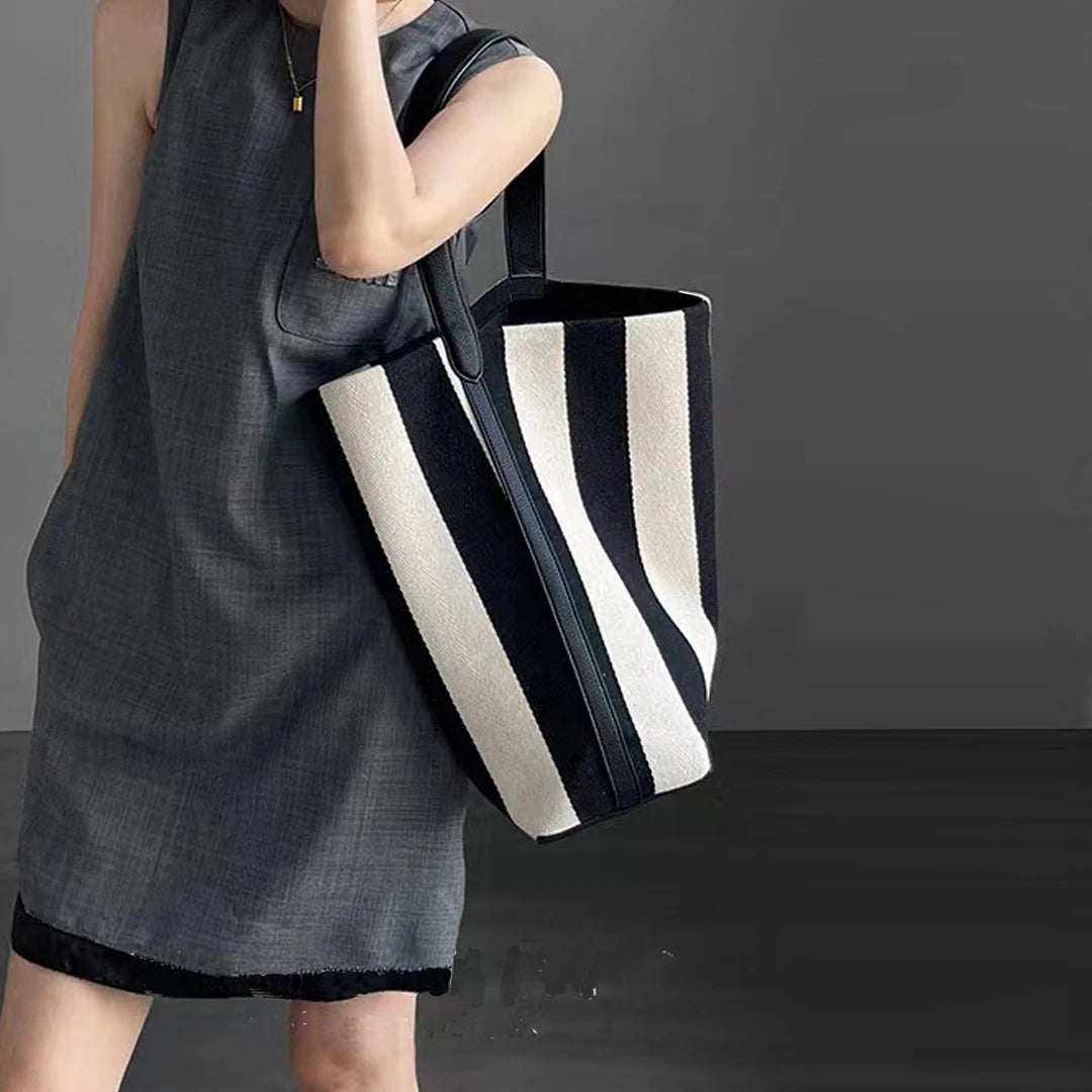 Striped Canvas Tote