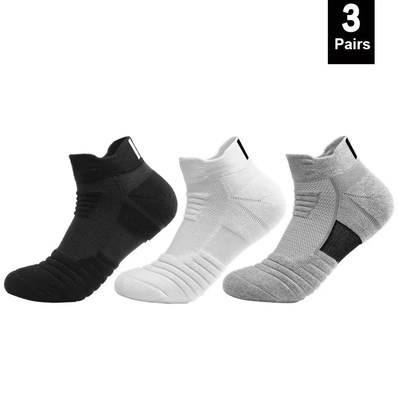 1/3 pares de calcetines de fútbol antideslizantes para hombre, calcetines de algodón de tubo corto largo, calcetines deportivos de baloncesto, calcetines transpirables desodorantes 39-45