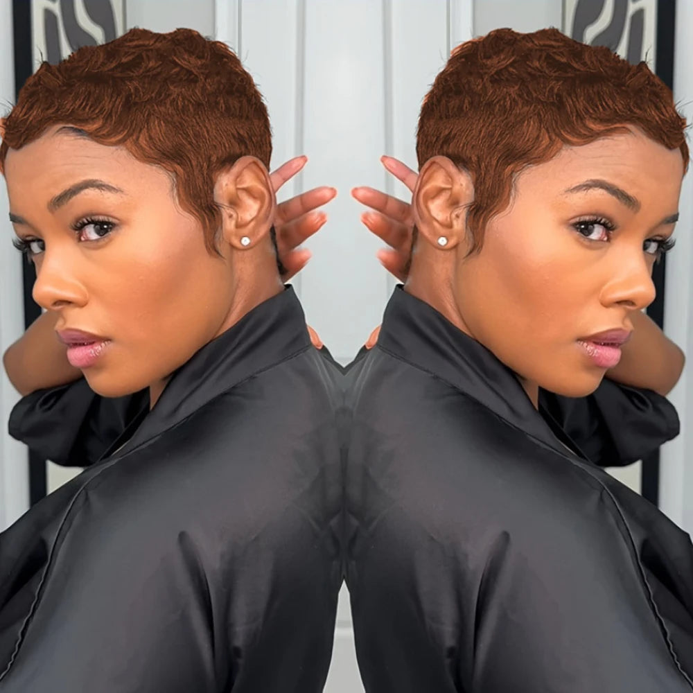 Curly Pixie Human Hair Wig