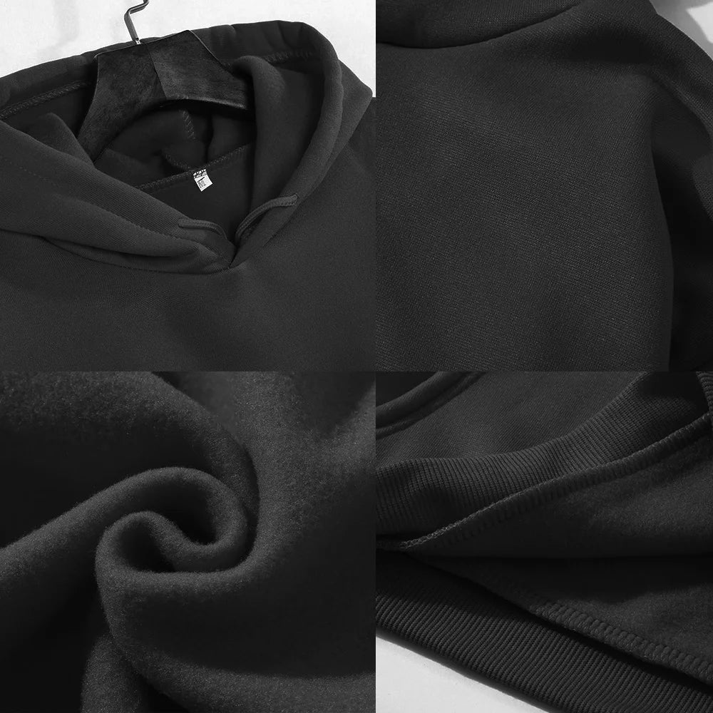 Sudadera con capucha para hombre, ropa de color sólido, negro, gris, rosa, azul, sudadera de lana, Hip Hop, sudadera con capucha, suéter con capucha para hombre, Tops casuales