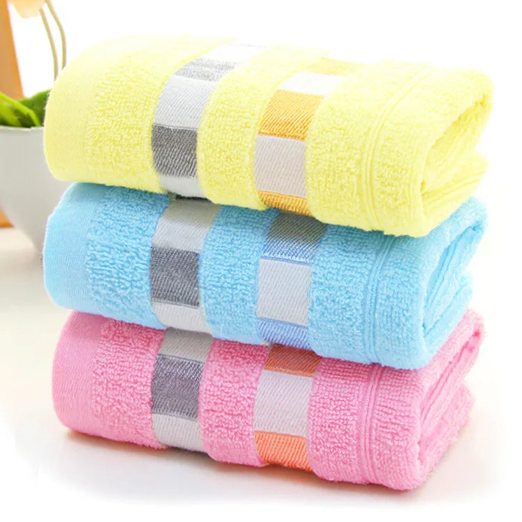 Toallas de mano y cara de algodón 100% de alta calidad para adultos, toalla de mano a cuadros para el hogar, cuidado facial, baño, deportes, toalla de algodón 34x74cm