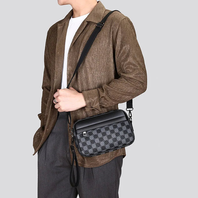 Men’s PU Leather Waist Pack – Business Crossbody & Travel Shoulder Bag