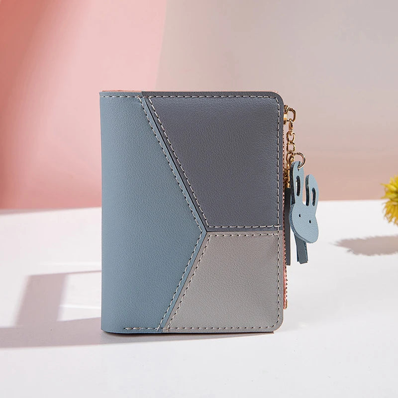 Cartera de mujer de marca de lujo hecha de piel sintética Tarjetero femenino Monederos portátiles para mujer Pequeños monederos con cremallera Regalo para niña