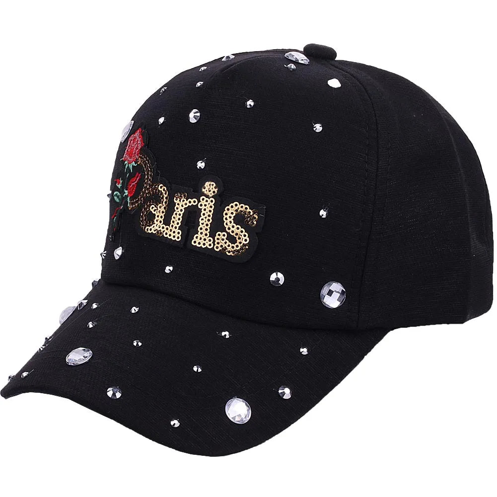 Gorra de béisbol de moda con estampado de rosas para hombre y mujer, gorras de primavera y verano, gorras de sol para mujer, gorra Snapback lisa, gorra de béisbol informal para fotos callejeras