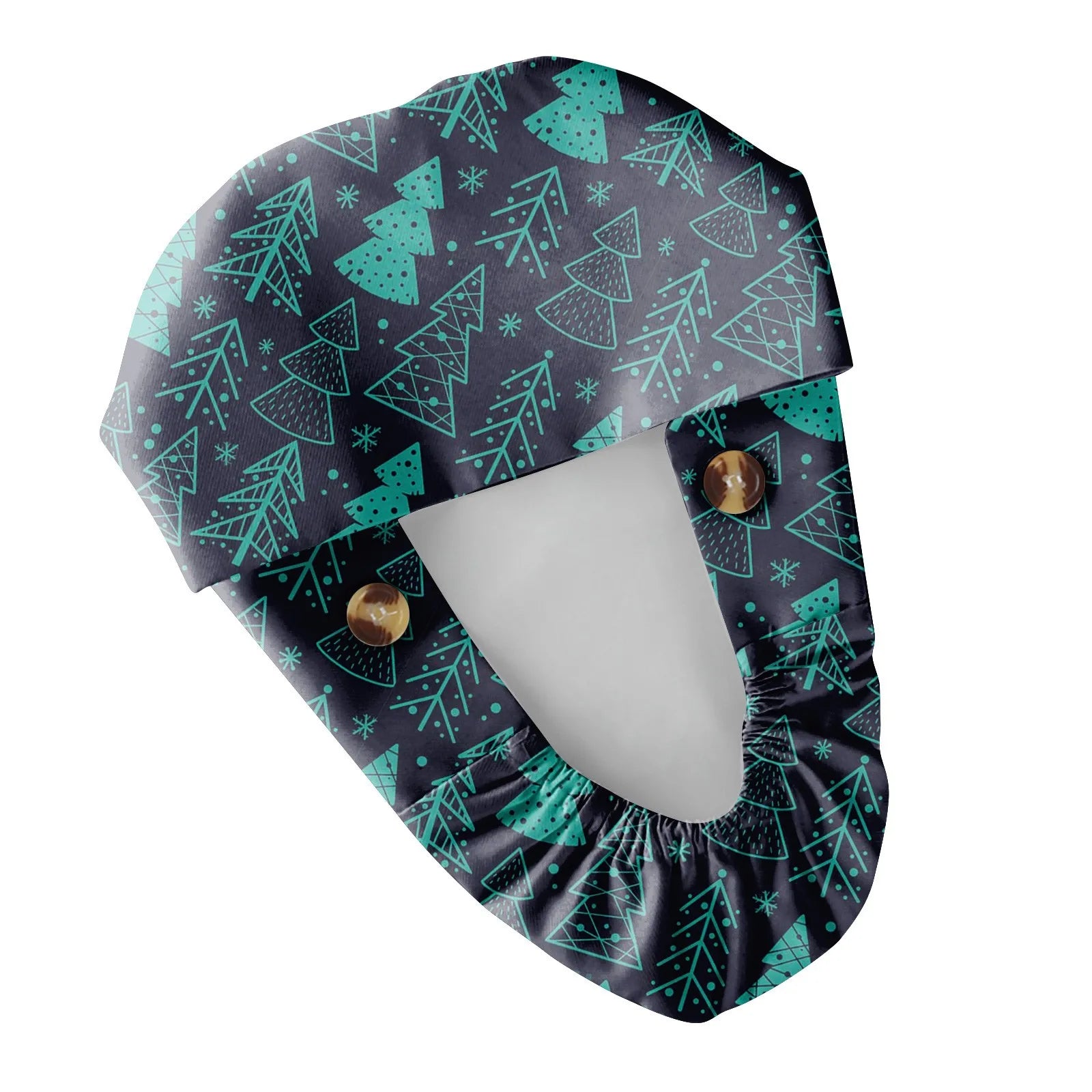 Gorro de Trabajo de Pelo Largo con Estampado Navideño a la Moda, Gorro de Trabajo Ajustable, Gorro de Enfermería para Salón de Belleza, Gorro Quirúrgico Femenino, Gorros de Enfermera