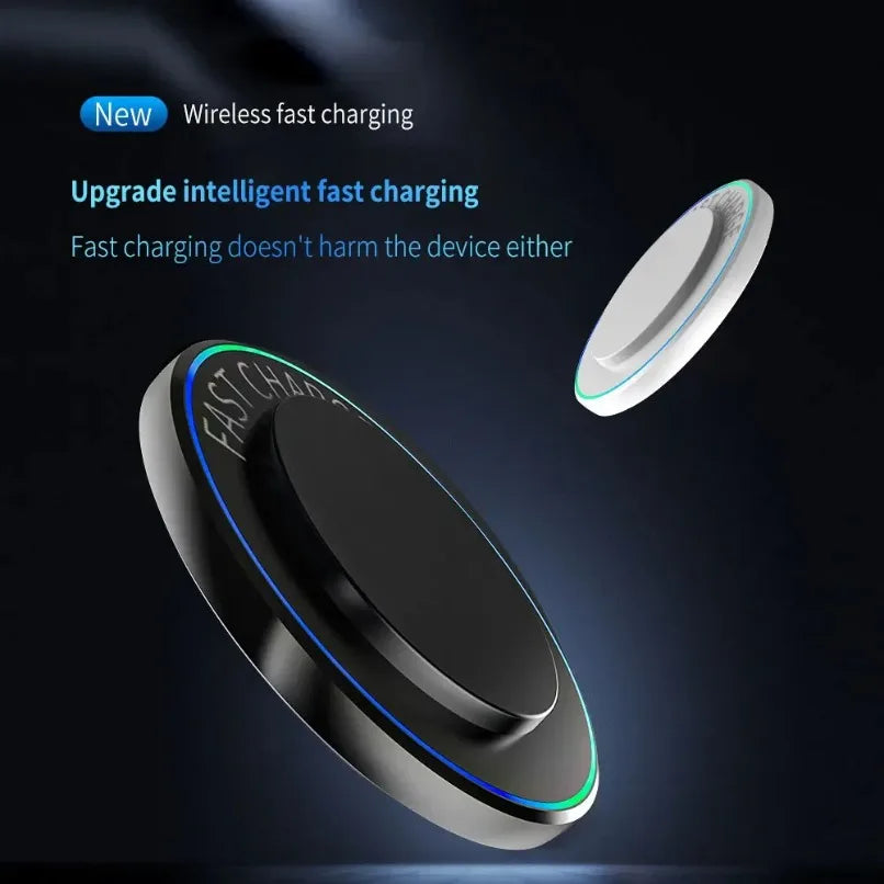 Portable Mini Desktop 100W Wireless Charger Stand Pad For iPhone 17 16 15 14 13 12 Pro Max Samsung Xiaomi Fast Charging Station