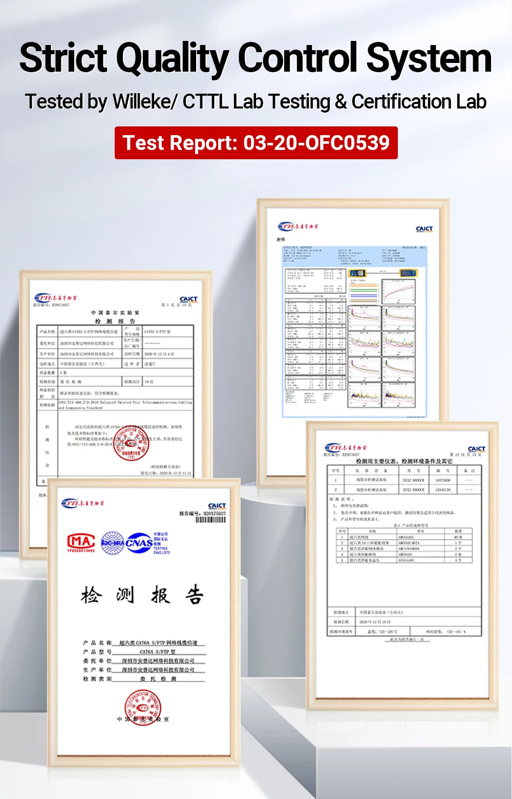 AMPCOM Ethernet Cable, Ultra Thin Cat6 RJ45 Lan Cable UTP RJ 45 Networking Cables Patch Cord for Desktop Computers Modem Router