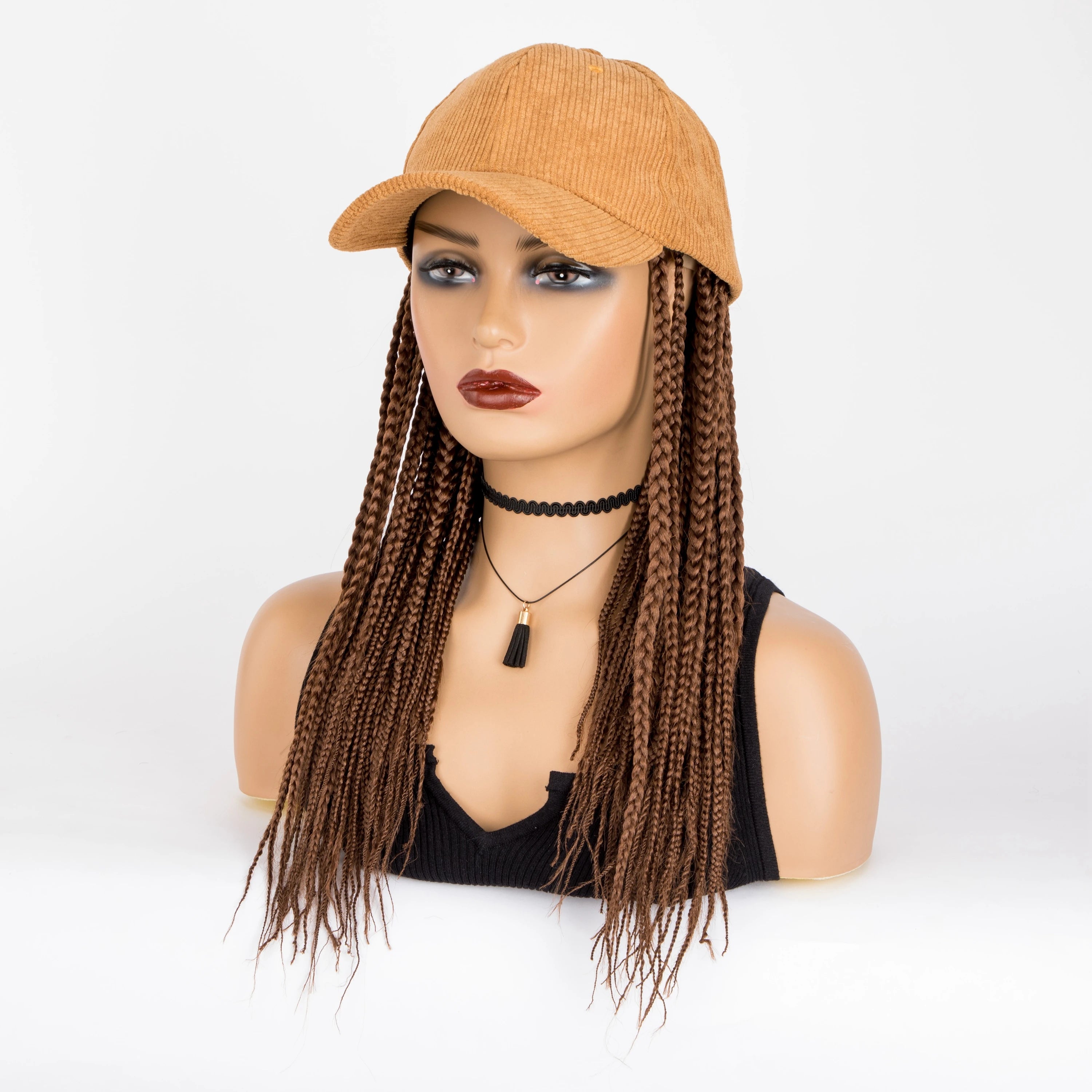 Peluca con gorro trenzado