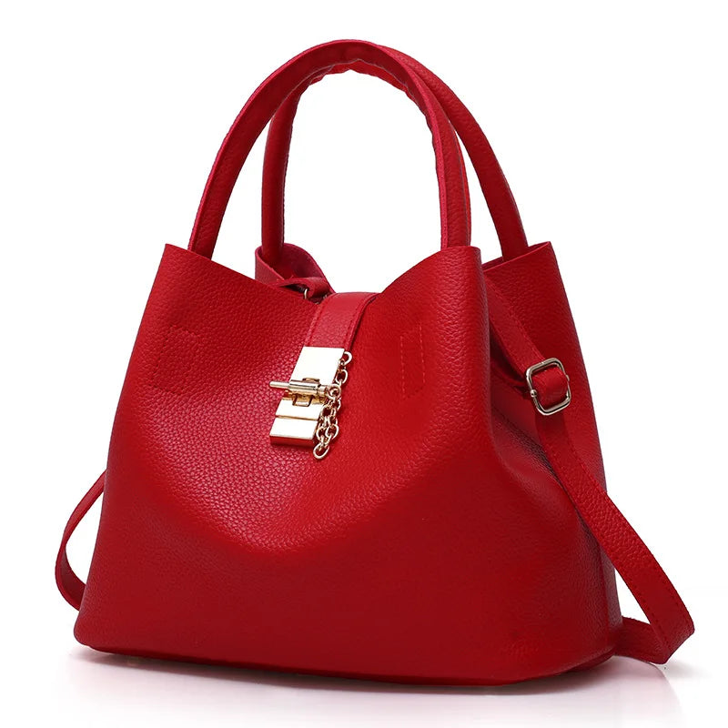 Bolso de hombro para mujer Bolso de gran capacidad para mujer Bandolera con patrón de lichi PU Bolso de cubo portátil bandoleras para mujer