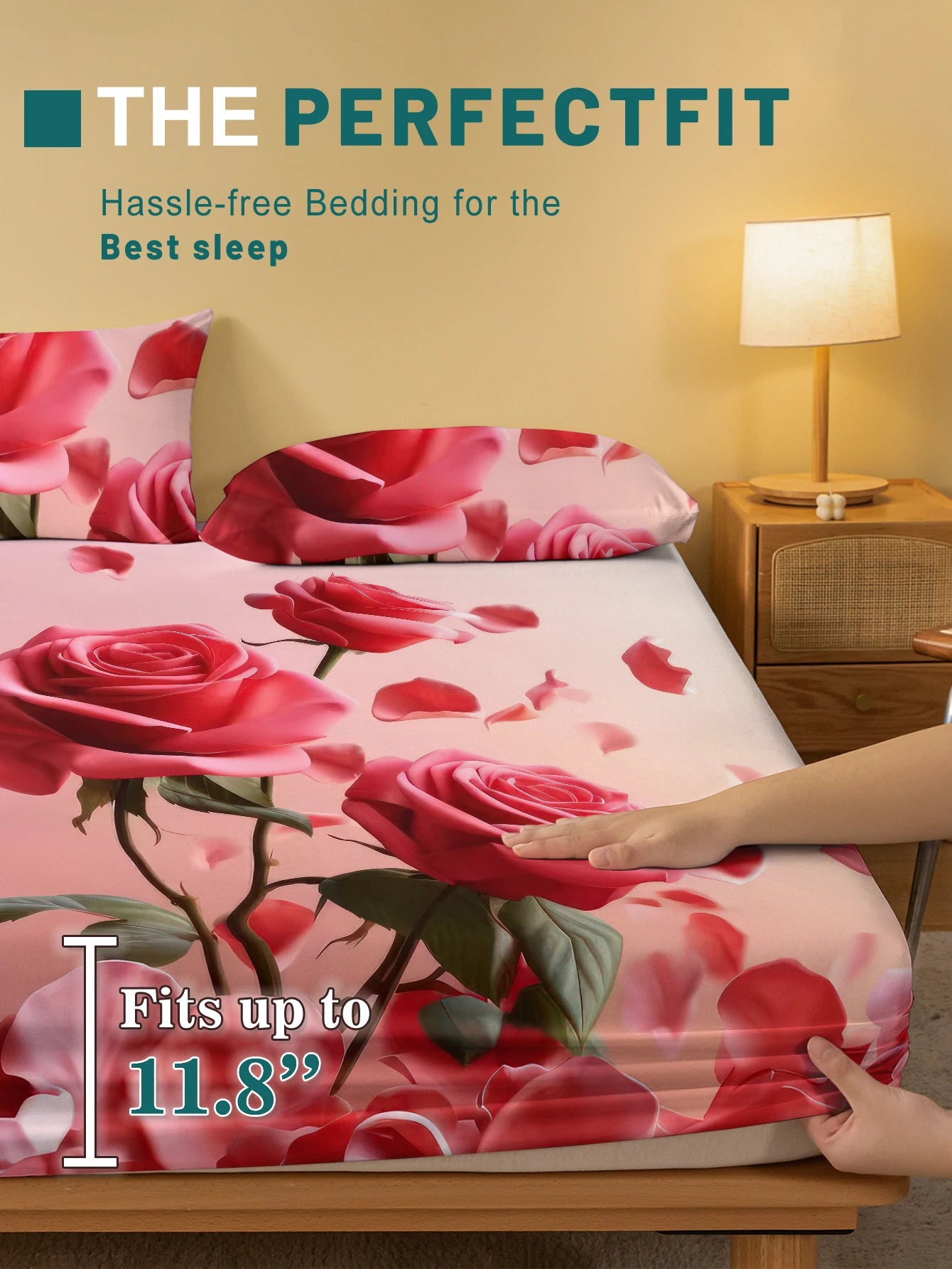 1 enkelt, moderne, digitaltrykt, frostet laken med plantemotiv, sengeteppe med trykk på soverommet, sengetøy (uten putetrekk)