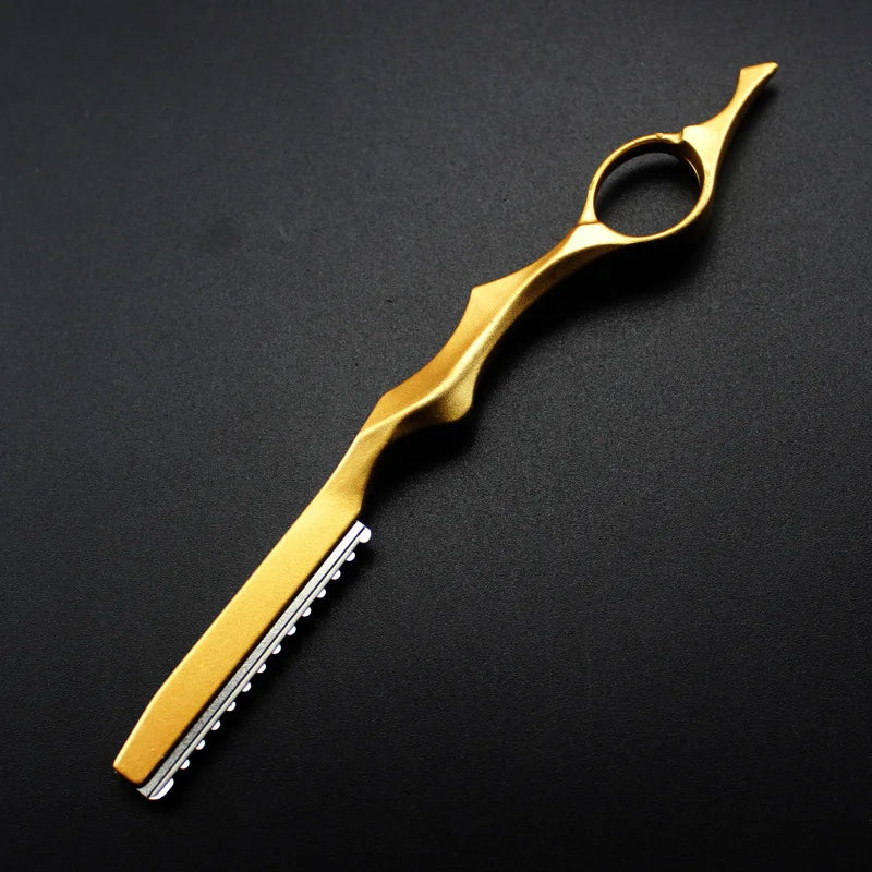 Navaja de adelgazamiento de cabello, cuchillo de corte de afeitar, adelgazador japonés de acero inoxidable, profesional, afilado, barbero, afeitadora de cabello, cuchillo de corte, herramienta de salón.