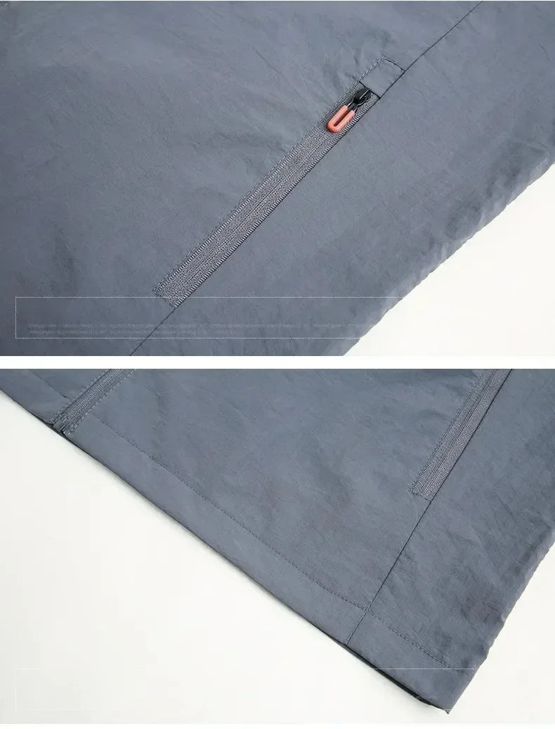 Chaquetas de Verano para Hombre Cortavientos Abrigos Masculinos Ropa Protectora Solar Chaqueta para Viajes y Camping Ciclismo Ultrafino Pesca Senderismo