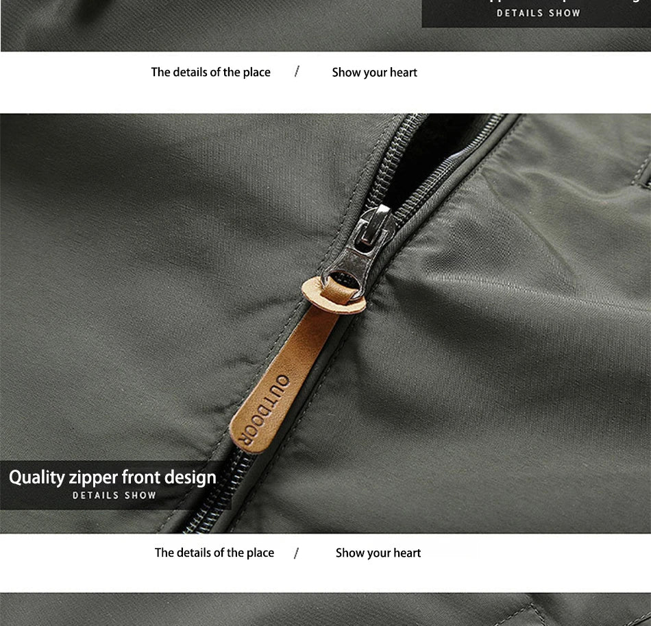 Chaqueta de invierno a la moda con capucha, chaqueta de camping y senderismo, chaqueta informal impermeable para hombre, cortavientos, ropa de abrigo para hombre