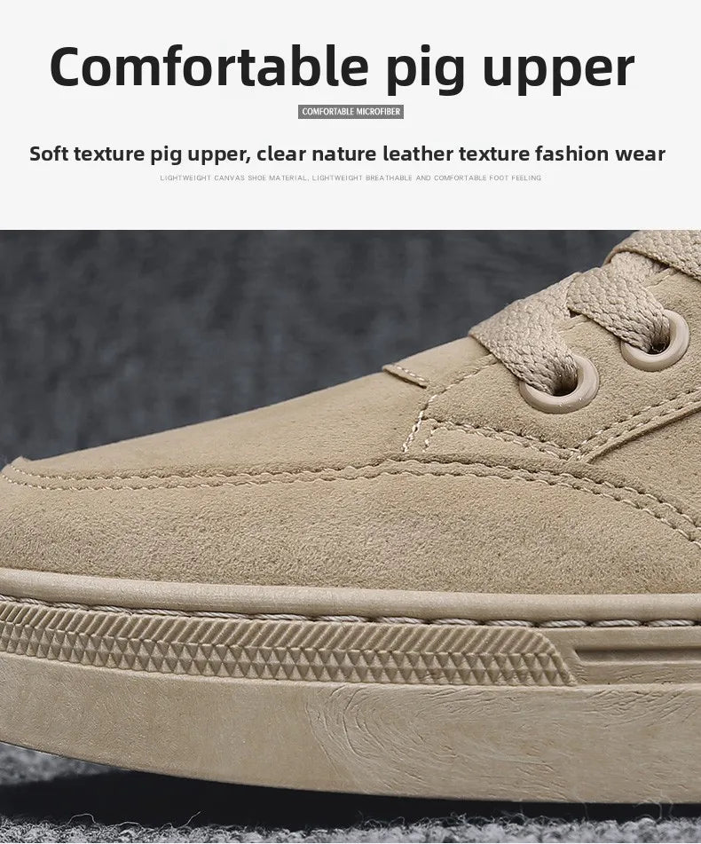 Zapatos de hombre nuevos, zapatos de seguridad de trabajo de primavera, antideslizantes, resistentes al desgaste, versátiles, informales, deportivos, de trabajo, zapatos de tabla para hombre