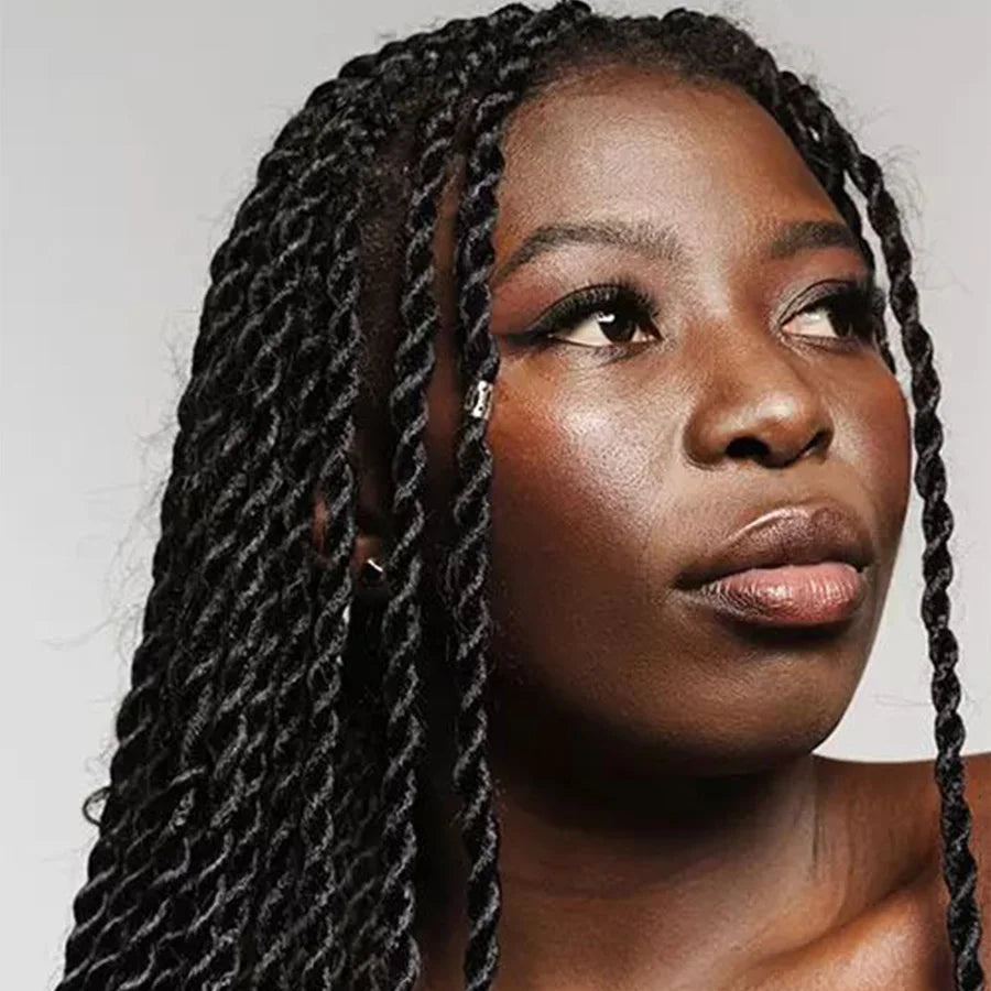 Pelucas trenzadas senegalesas para mujeres negras, sintéticas, de encaje frontal completo, sin nudos, con trenzas de caja, Passion Twists, de 36 y 40 pulgadas.