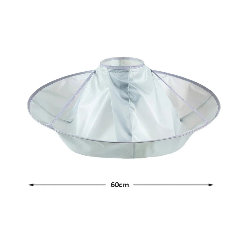 1 Capa de corte de pelo impermeable para adultos, capa de paraguas plegable, capa de peluquería para salón de peluquería en casa, cubierta de tela