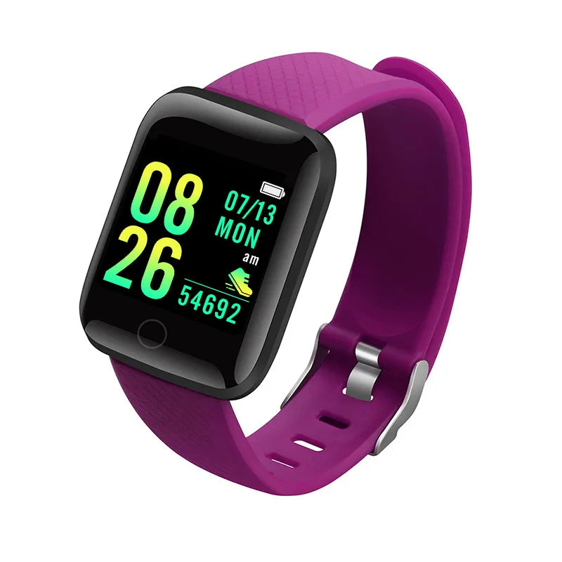 Smart Watch 116Plus D13 Y68 Pulsera deportiva para correr y monitorear el ritmo cardíaco, recordatorio de mensajes, reloj inteligente para hombre y mujer