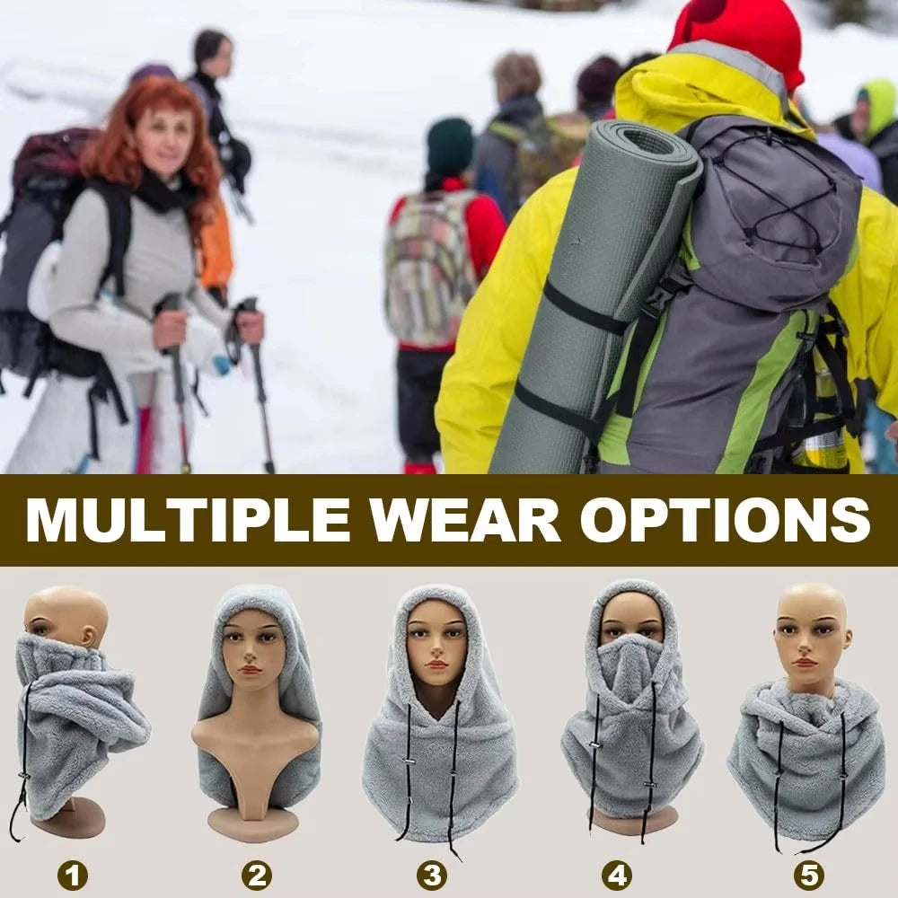 Cagoule coupe-vent pour l'hiver, masque de ski en polaire pour hommes et femmes, couvre-visage chaud, bonnet, écharpe